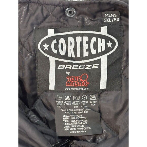 Cortech Men’s 3XL Black Motorcycle Jacket Liner Full Zip Tour Master Riding Gear - Picture 5 of 14